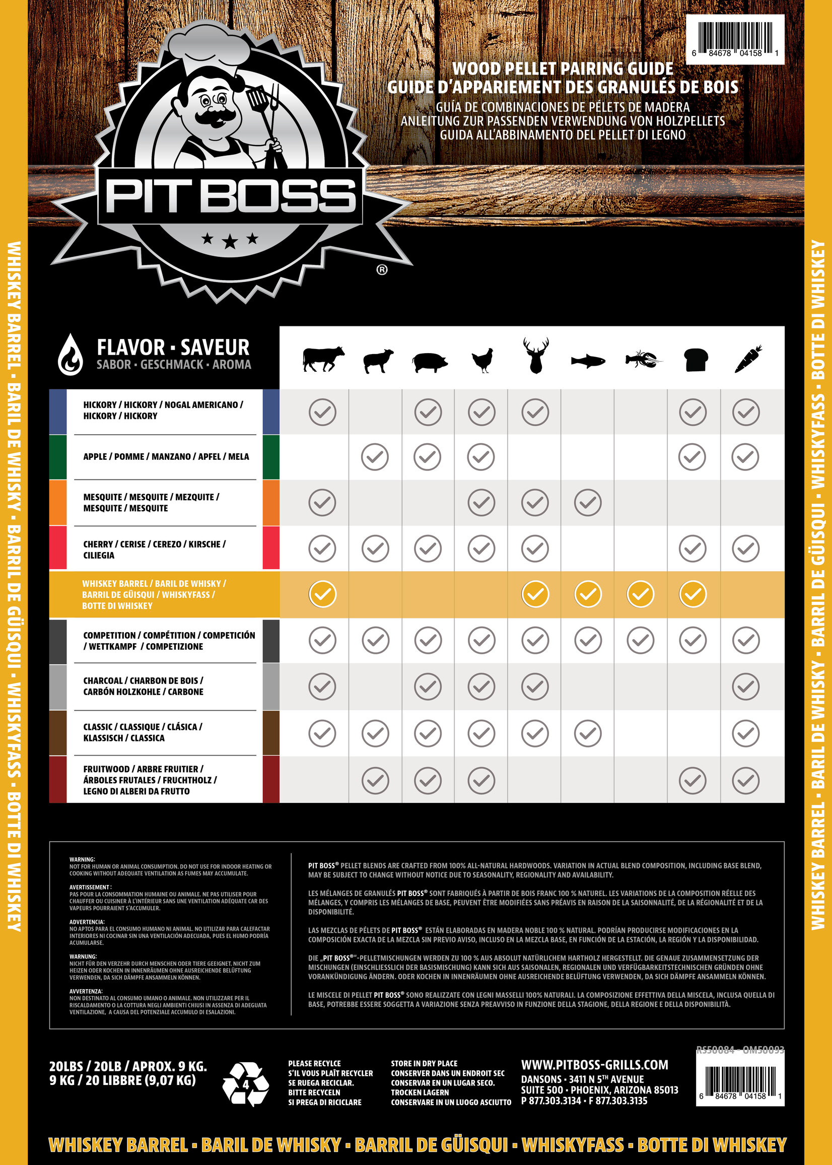 Hout Pellets Whiskey Barrel  voor hout Pellet barbecue Grill (pellet bbq)