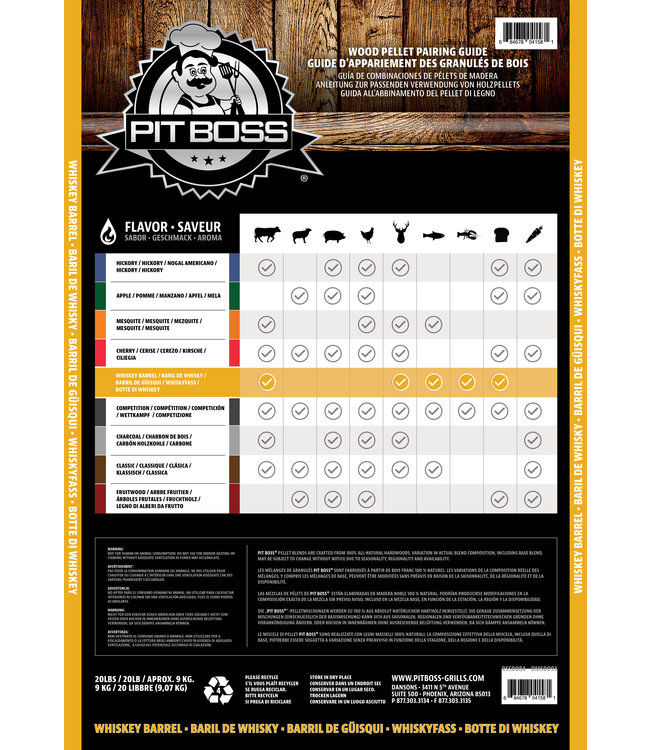 Hout Pellets Whiskey Barrel  voor hout Pellet barbecue Grill (pellet bbq)