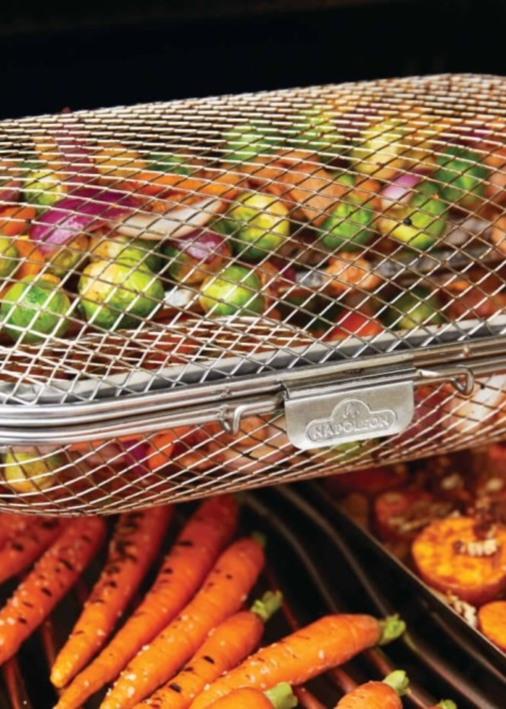 Napoleon RVS mand voor draaispit