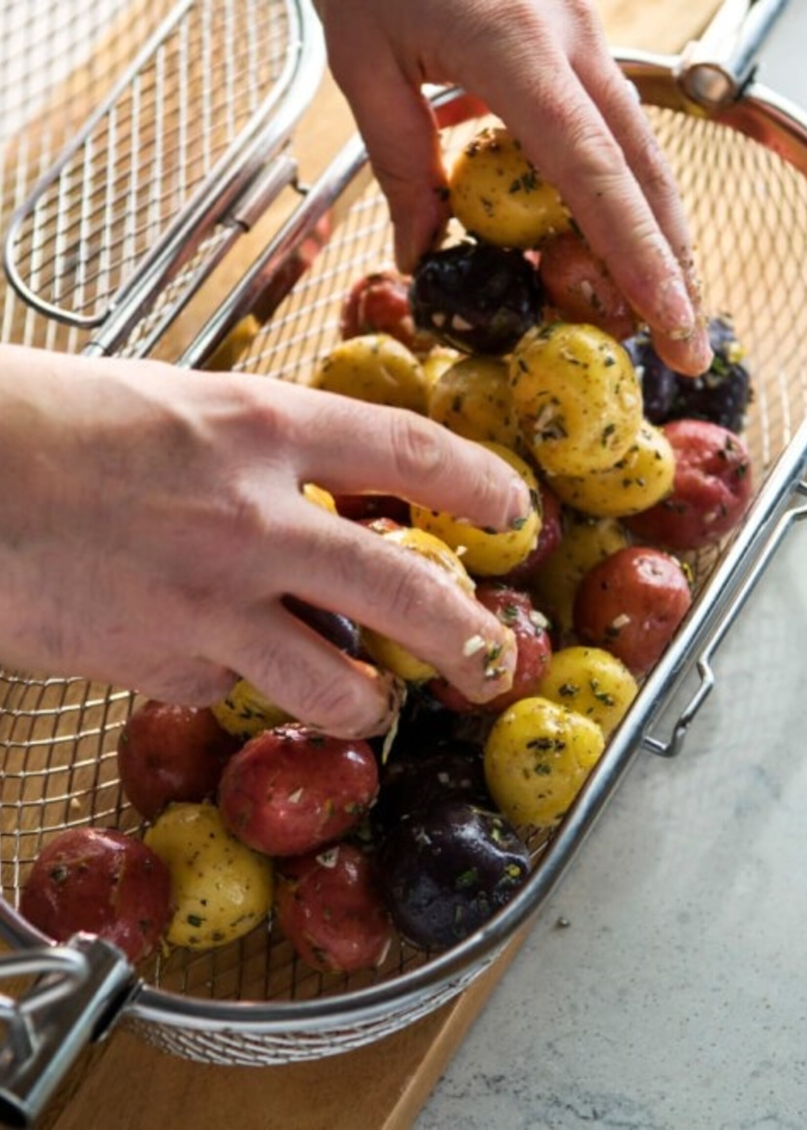 Napoleon RVS mand voor draaispit