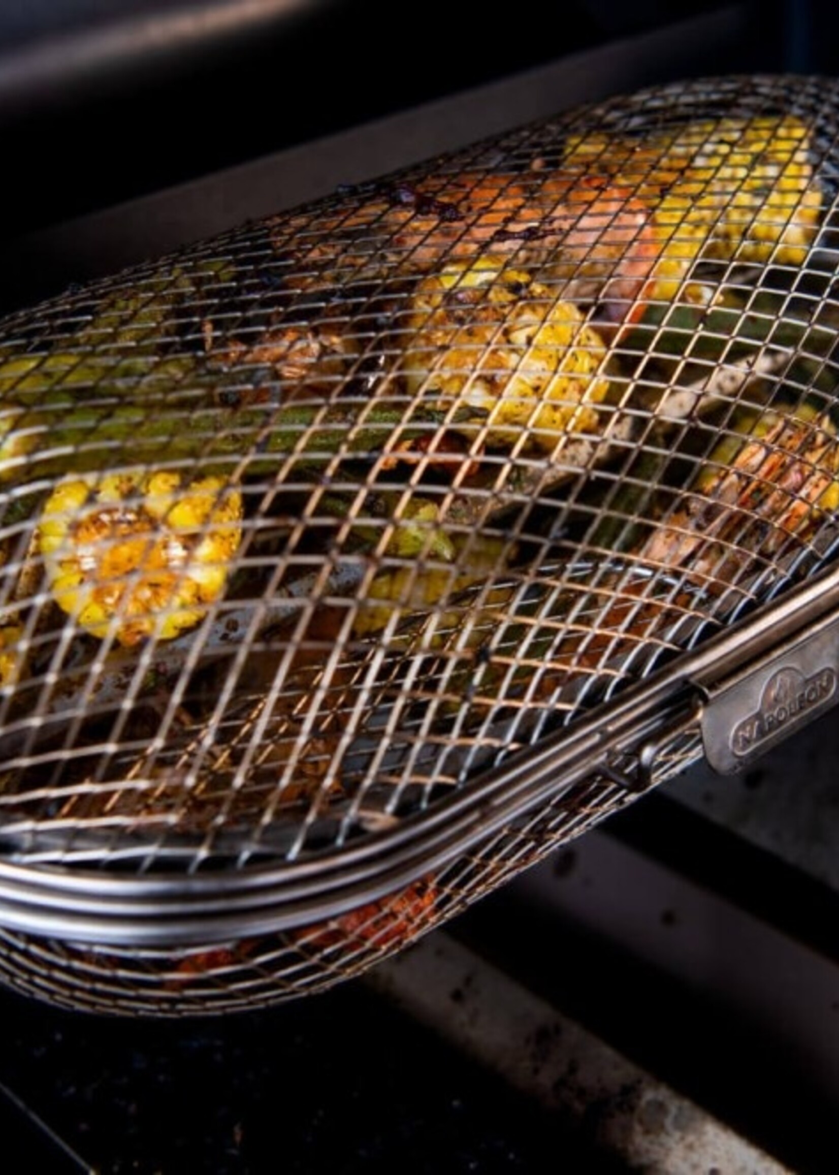 Napoleon RVS mand voor draaispit