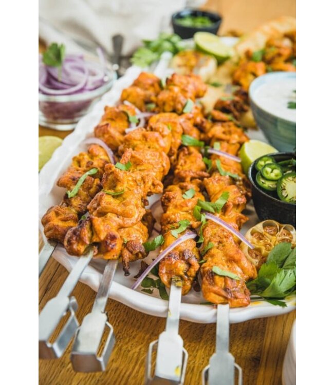 Rotisserie shaslick / kebabset met 6 spiezen MeerBarbecue, voor