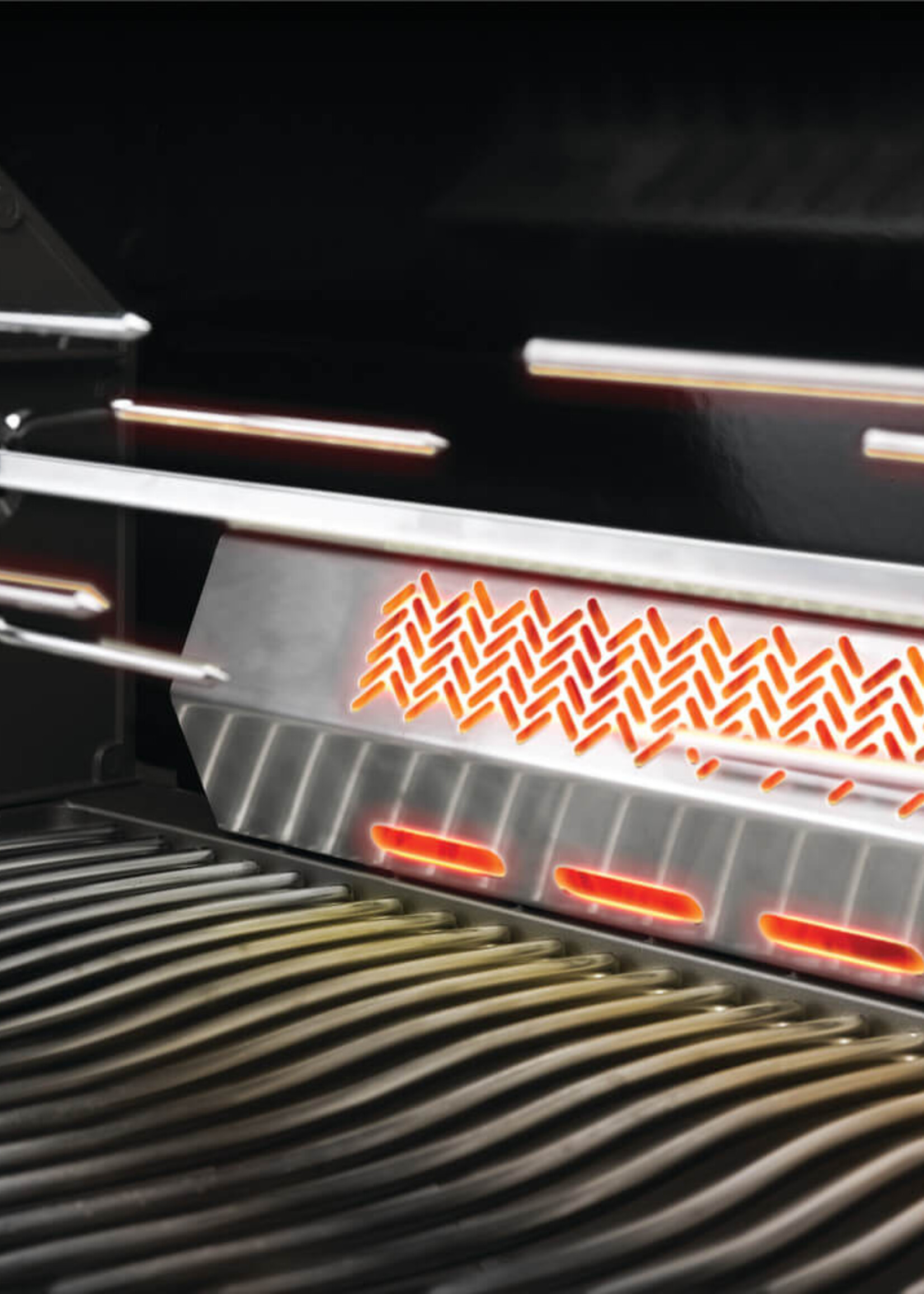 Napoleon Inbouw PRO 665 Propaan Gas Barbecue met infrarode achterbrander en incl. Draaispit, RVS