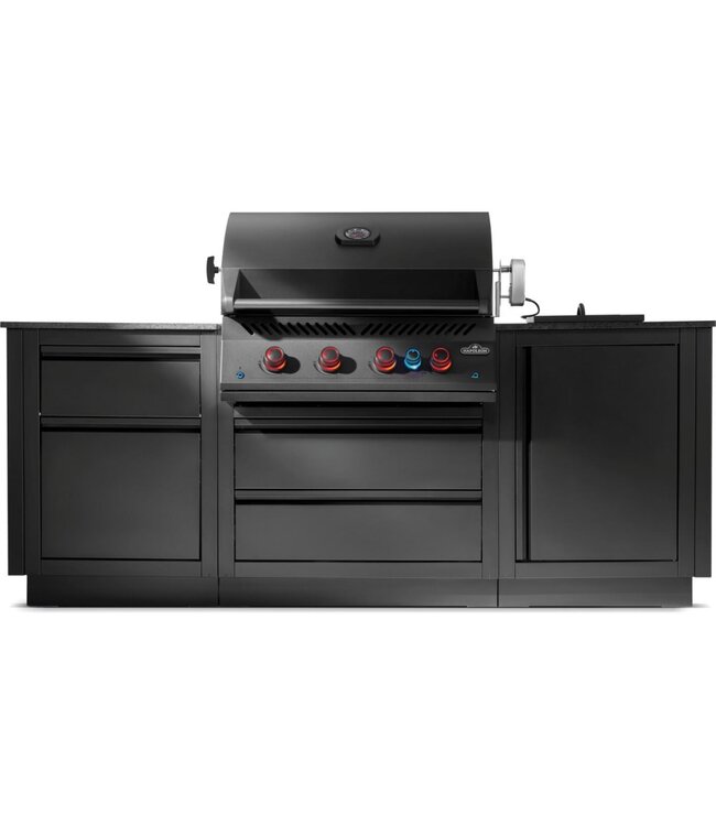 Napoleon OASIS™ 105-bundel, inbouw 700-serie van 81 cm met infrarood achterbrander op propaan, matzwart