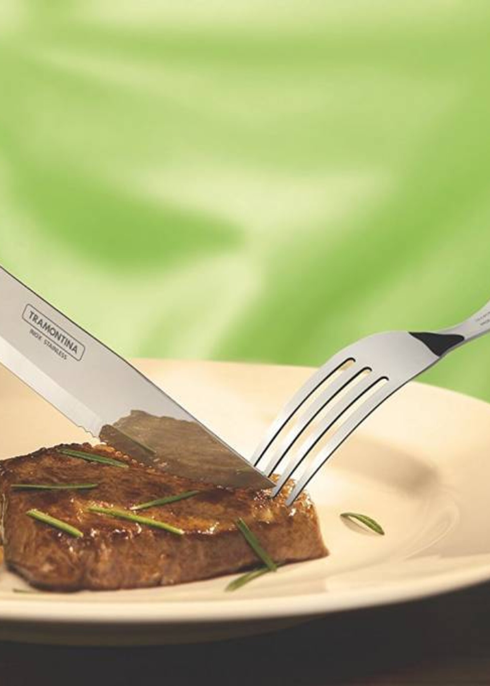Tramontina Jumbo Steak set 2 messen / 2 vorken