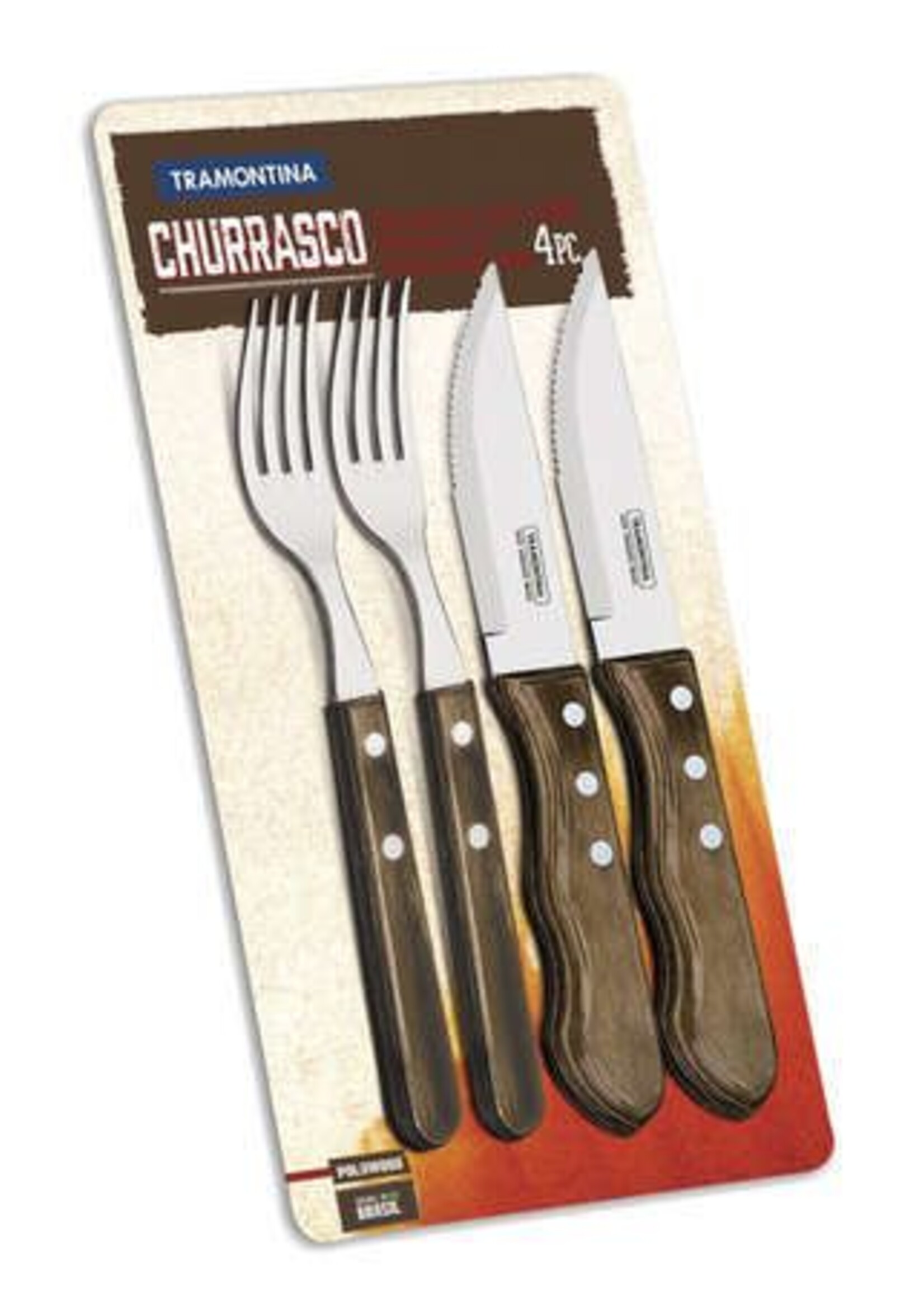 Tramontina Jumbo Steak set 2 messen / 2 vorken