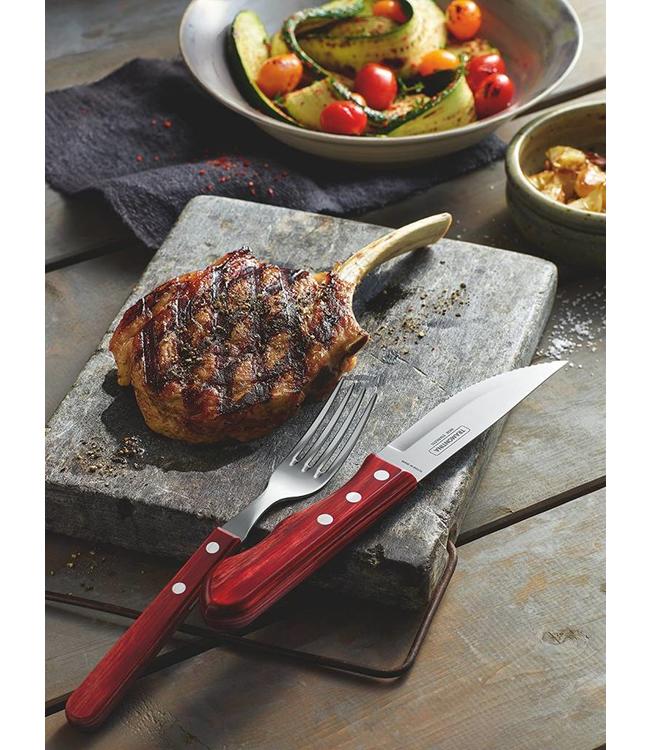 Tramontina Jumbo Steak set 2 messen / 2 vorken