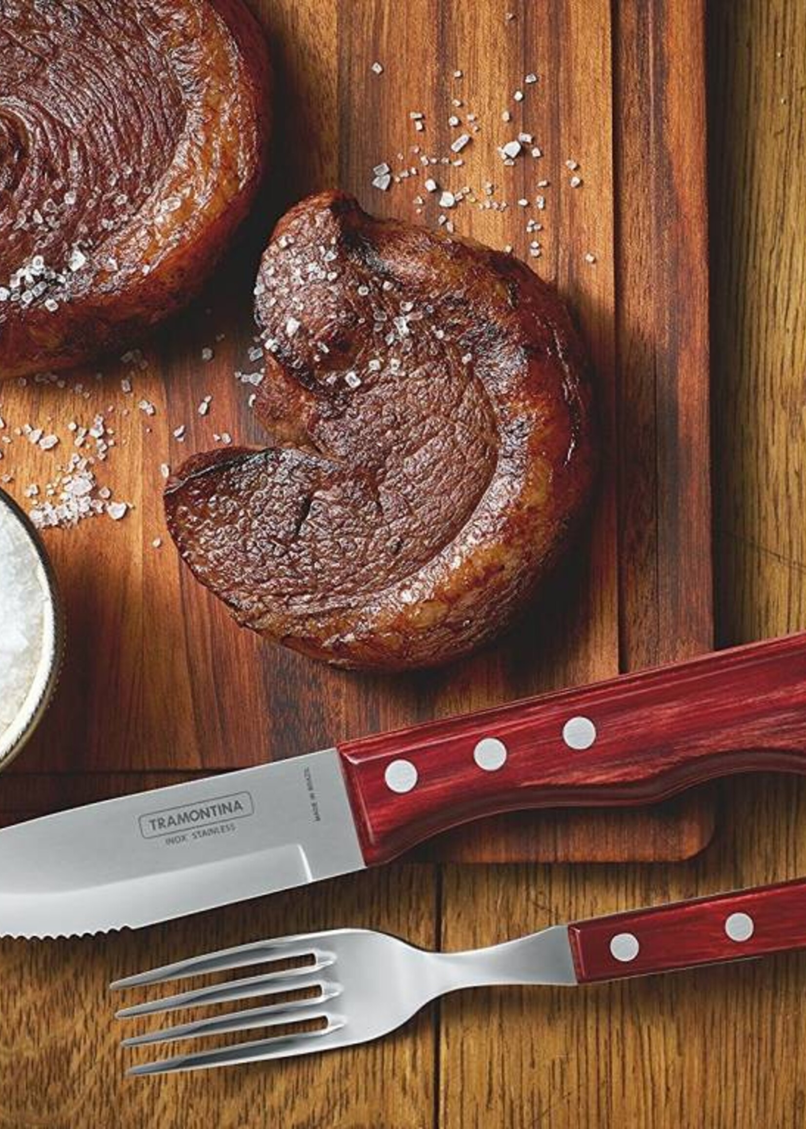 Tramontina Jumbo Steak set 2 messen / 2 vorken