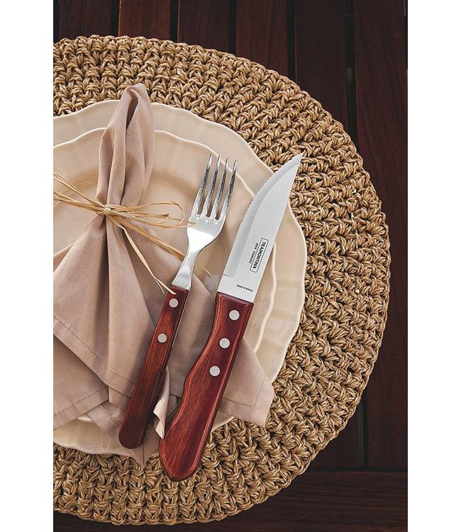Tramontina Jumbo Steak set 2 messen / 2 vorken