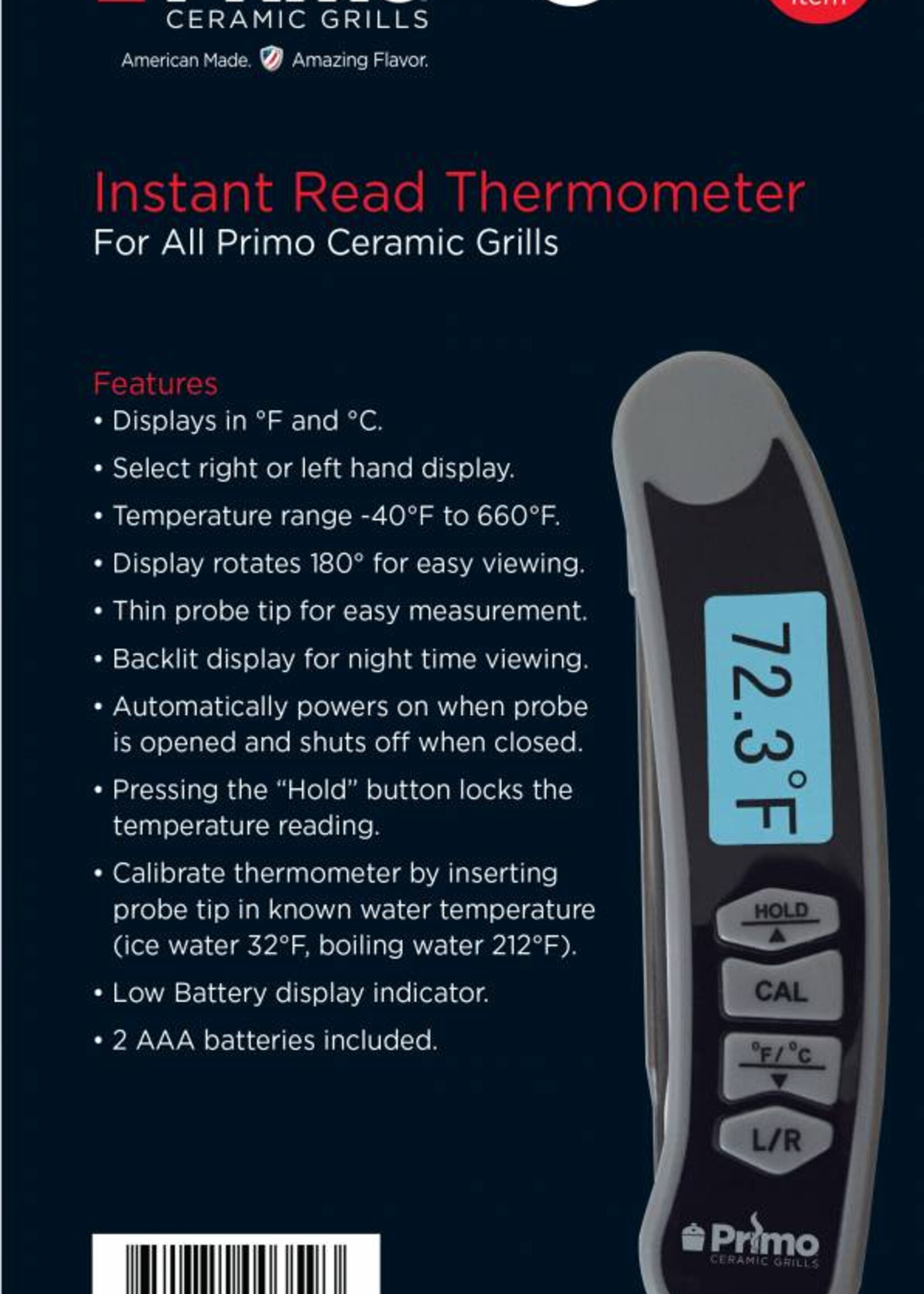 PrimoGrill Primo instant read thermometer