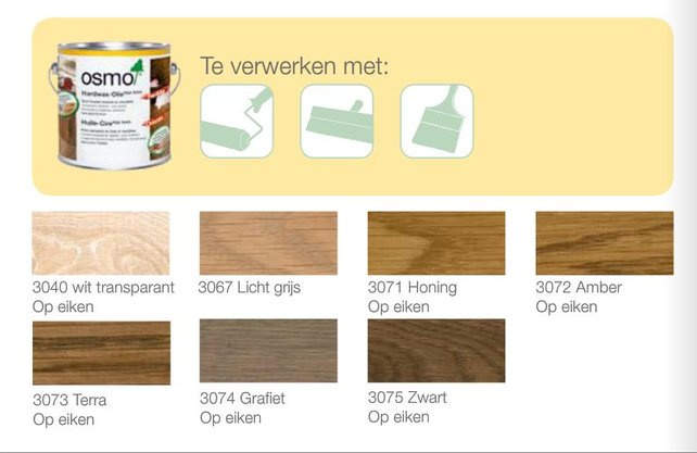 Hardwaxolie op kleur (Farbig) 3040 enz.