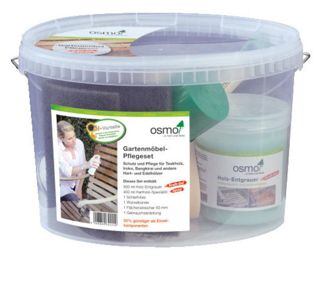 Garden furniture wood care set