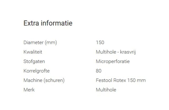 Multihole Schuurschijf 150mm (set van 10 stuks)