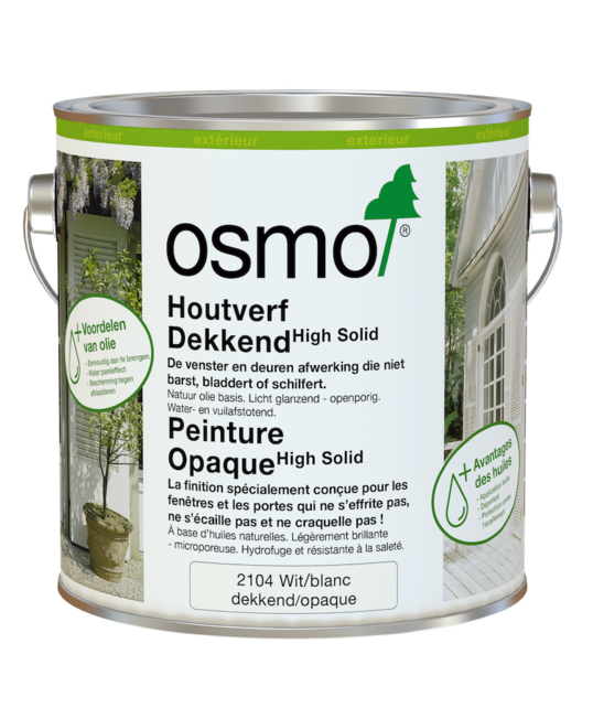 Wood paint opaque 2104 WHITE (Perfect product for windows and doors!)