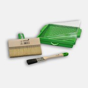 Decking Brush Set 150 mm with paint tray and 3 liners (fits Roller Set telescopic handle)