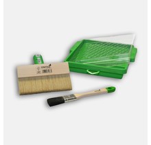 Decking Brush Set 150 mm with paint tray and 3 liners (fits Roller Set telescopic handle)