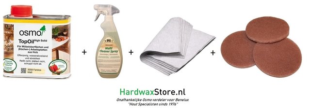 Meubelset 1 Topoil+Cleaner+Doeken+Pads