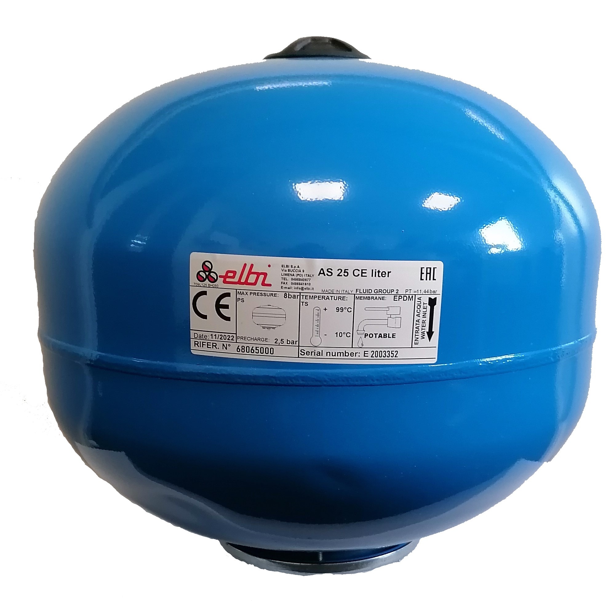 ELBI AS25CE membraanketel LICHT BESCHADIGD