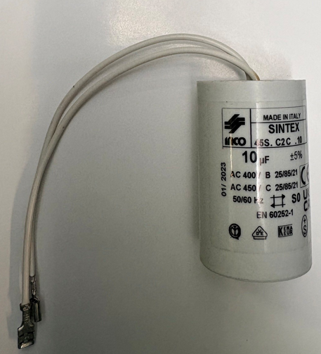 Condensator 10uF draad aansluiting