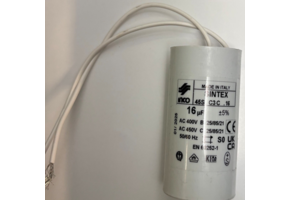 Condensator 16uF draad aansluiting