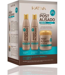KATIVA Keratina Tratamiento Shampoo 250 ml + Conditioner 250 ml + Mask 250ml