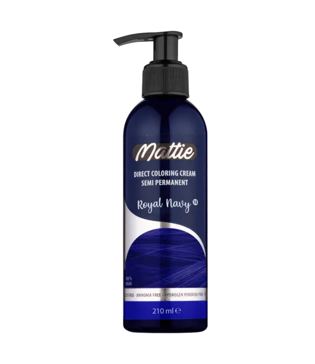 Mattie Royal Navy - Direct Vegan Kleurcrème Semi-Permanent 210ml