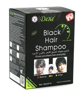 Dexe Hair Color Shampoo Zwart 10x25ml