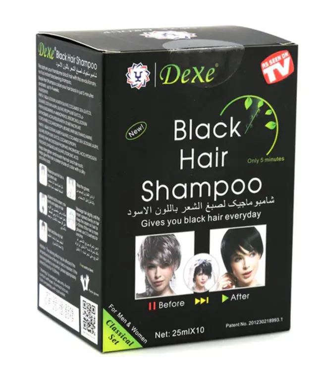 Dexe Hair Color Shampoo Zwart 10x25ml