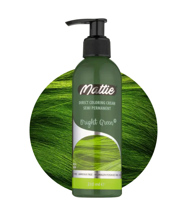 Mattie Bright Green - Direct Vegan Coloring Cream Semi-Permanent 210ml
