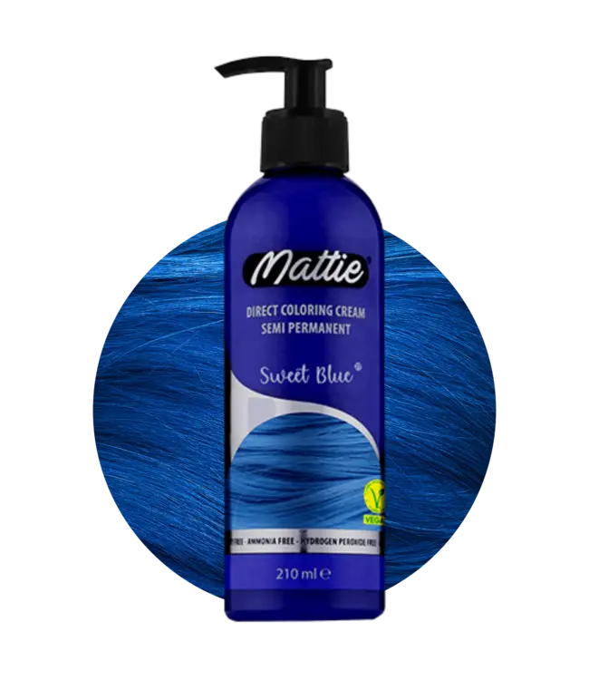 Mattie Sweet Blue- Direct Vegan Coloring Cream Semi-Permanent 210ml