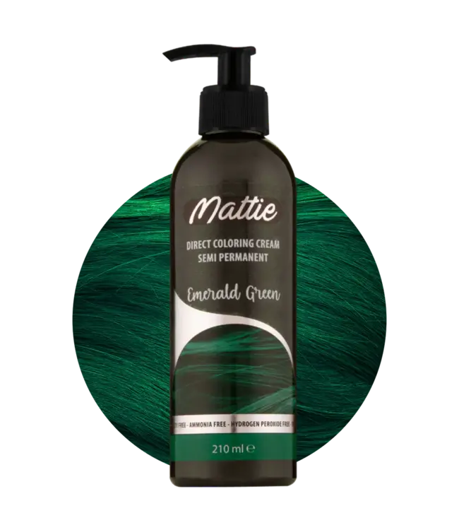 Mattie Emerald Green - Direct Vegan Coloring Cream Semi-Permanent 210ml
