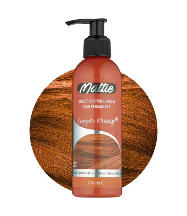 Mattie Copper Orange - Direct Vegan Coloring Cream Semi-Permanent 210ml