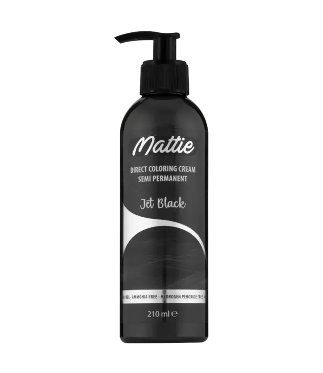 Mattie Jet black - Direct Vegan Coloring Cream Semi-Permanent 210ml