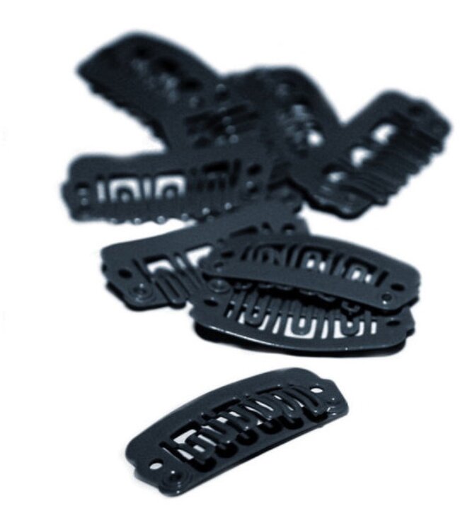 Balmain DoubleHair Clips small 10pcs Black