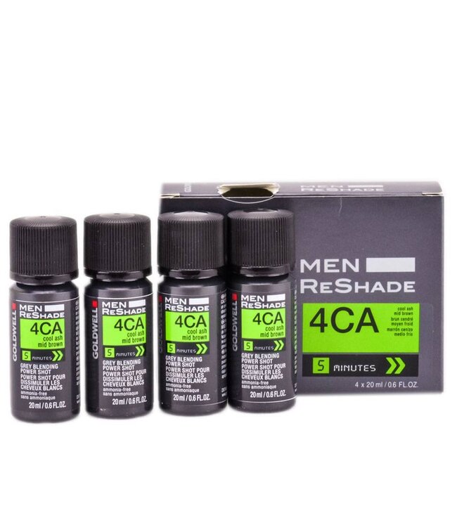 Goldwell Men Reshade Grey Blending Power Shot 4CA Cool Ash Mid Brown 4x20ml