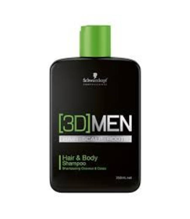 Schwarzkopf 3D Men Hair & Body Shampoo 250ml