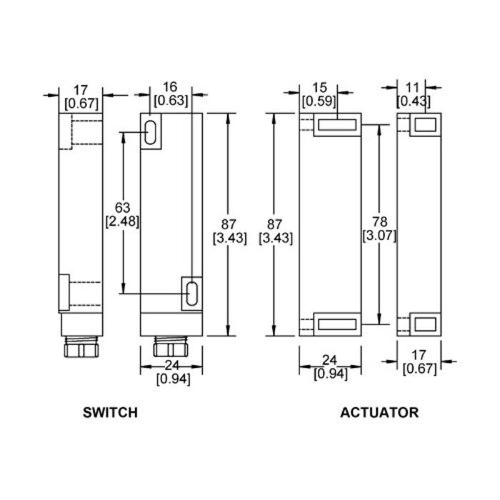 Mechan Controls Berührungsloser magnetischer Sicherheitsschalter MS1