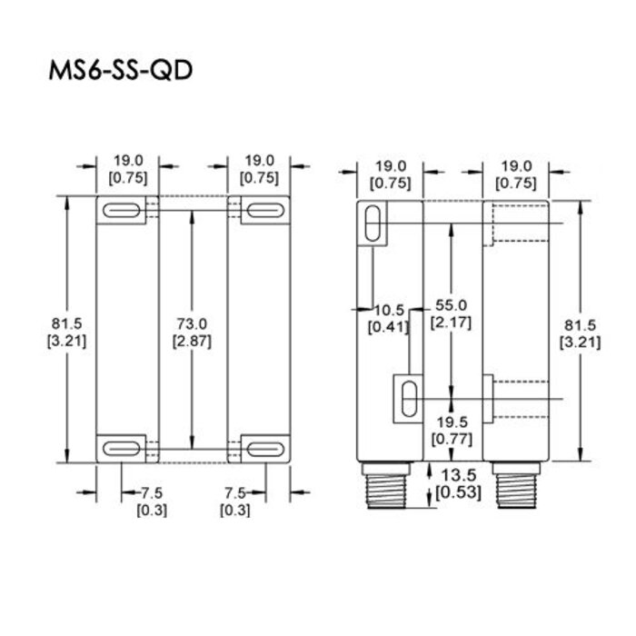 Non-contact stainless steel magnetic safety sensor MS6-SS