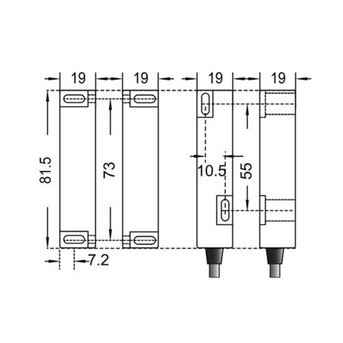Mechan Controls Magnetische contactloze RVS veiligheidsschakelaar MS8-SS