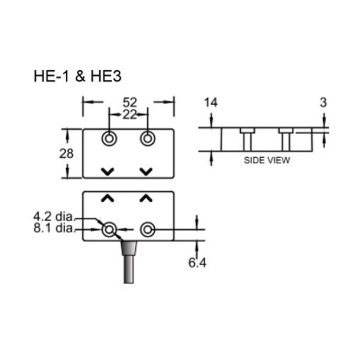 Mechan Controls Magnetisch gecodeerde contactloze veiligheidsschakelaar HE1
