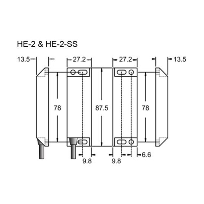 Mechan Controls Non-contact magnetically coded safety sensor HE2