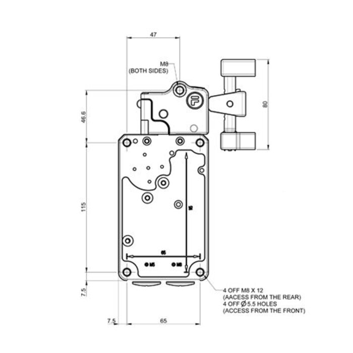 Fortress Interlocks Extreem robuuste tongbediende stalen veiligheidsschakelaar met vergrendeling PLe