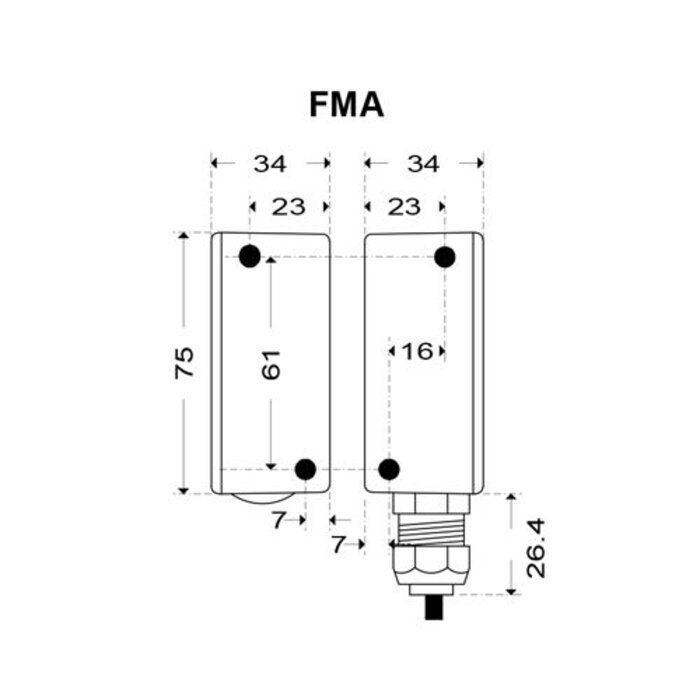 Mechan Controls Electronically coded non-contact safety switch F-TYP
