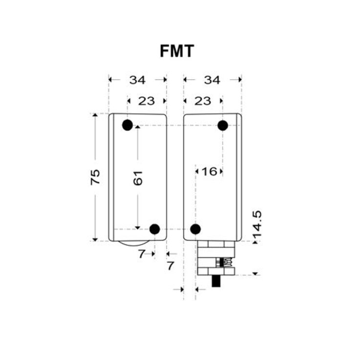 Mechan Controls Electronically coded non-contact safety switch F-TYP