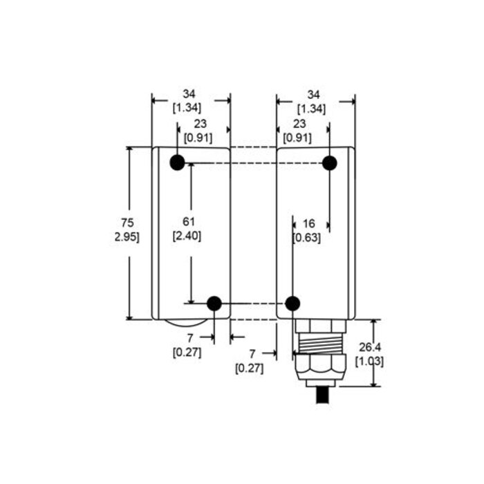 Mechan Controls Electronische uniek gecodeerde contactloze veiligheidssensor CMA