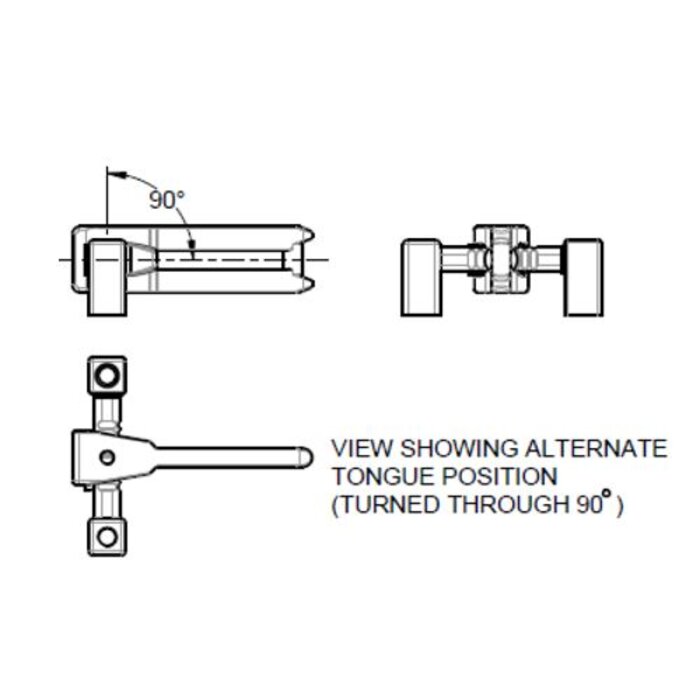Fortress Interlocks Tongbediende kop en tong TA2T6