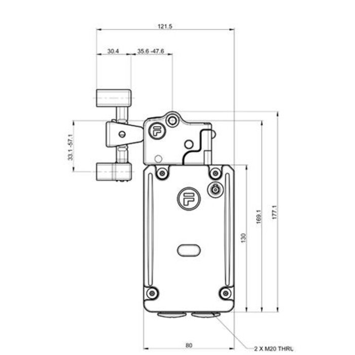 Fortress Interlocks Extreem robuuste tongbediende stalen veiligheidsschakelaar met vergrendeling PLe