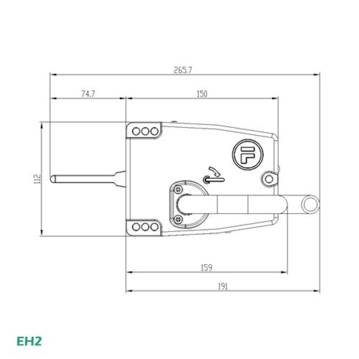 Fortress Interlocks Door handle EH