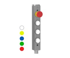 Fortress Interlocks Aluminium Bedieneinheit mit 3 Elementen und Not-Aus