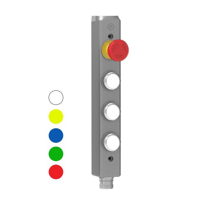 Fortress Interlocks Aluminium Control enclosure  with 3 control elements and E-Stop